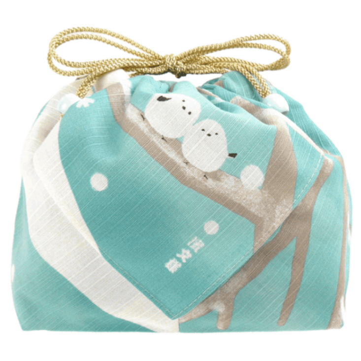 お弁当巾着　雪あそび
