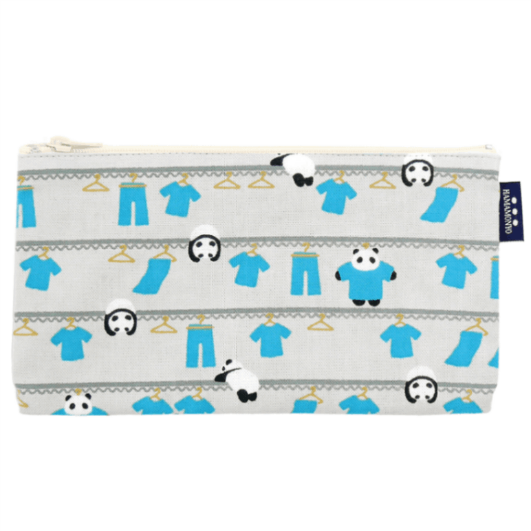 フラットポーチ　お洗濯パンダ