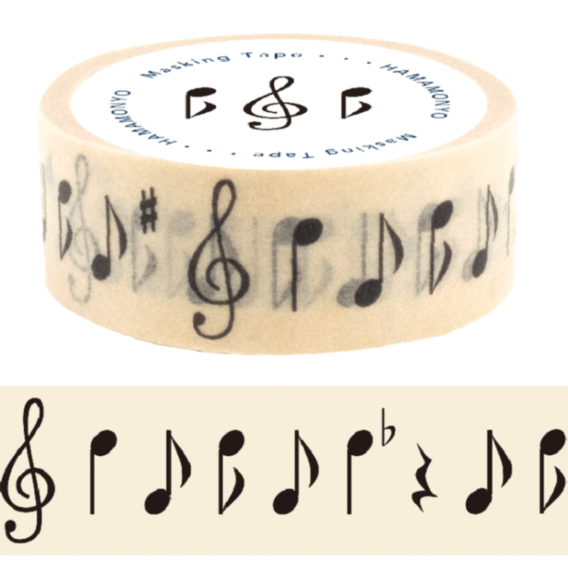 マスキングテープ　音符
