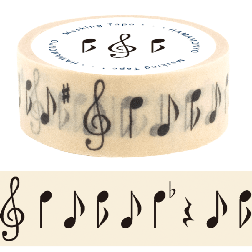 マスキングテープ (新品&中古) #4643マークス クリスマス 音符 楽譜