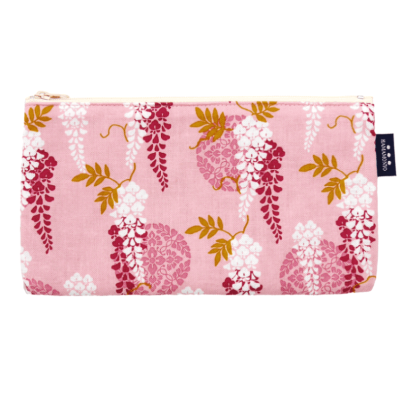 フラットポーチ　乙女藤