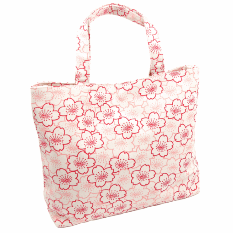 捺染帆布トート大　SAKURA咲く