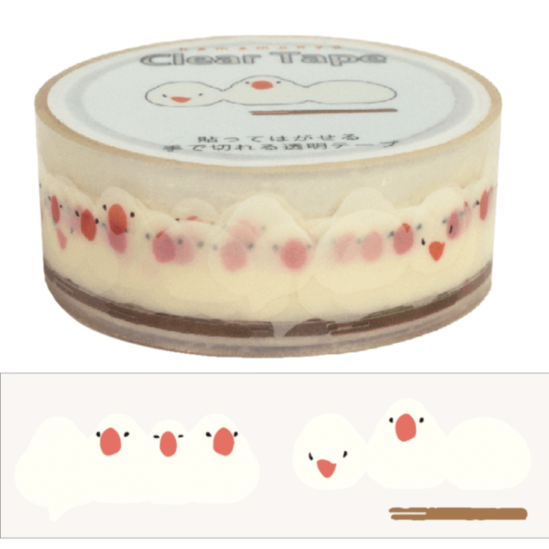 クリアテープ　おしくら文鳥