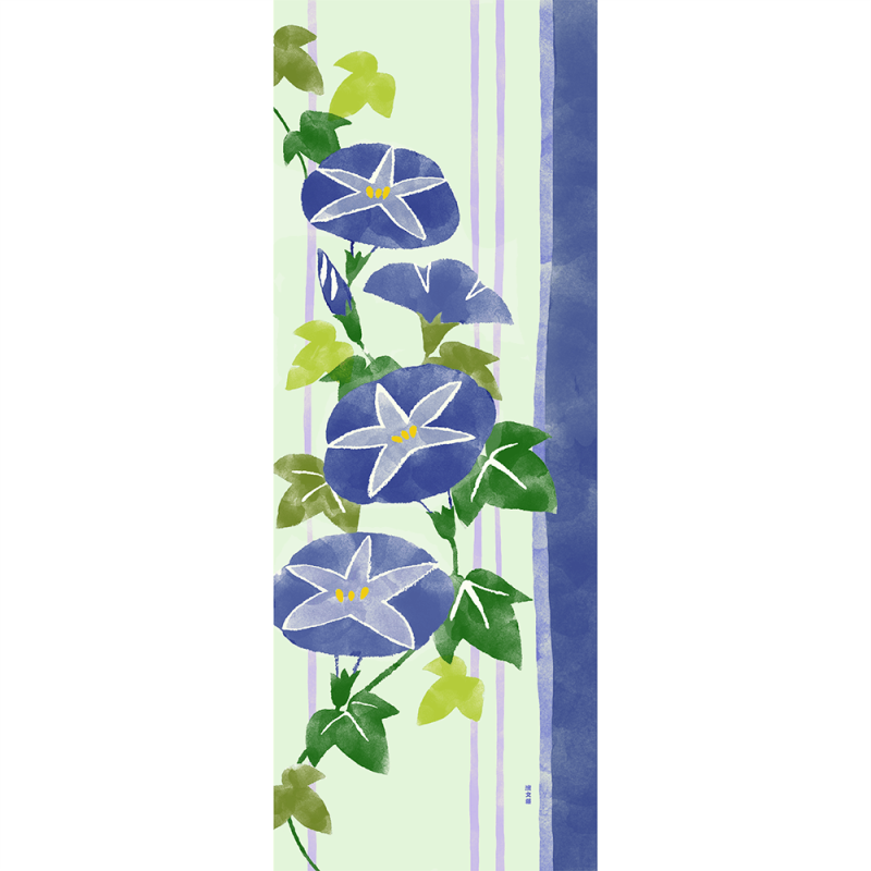 絵てぬぐい　朝顔便り