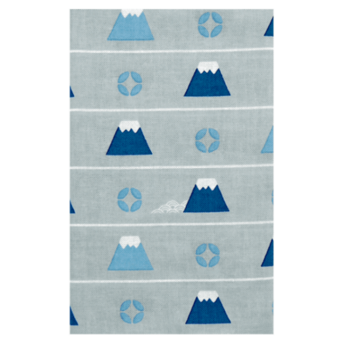 てぬぐい　富士山と七宝ならべ