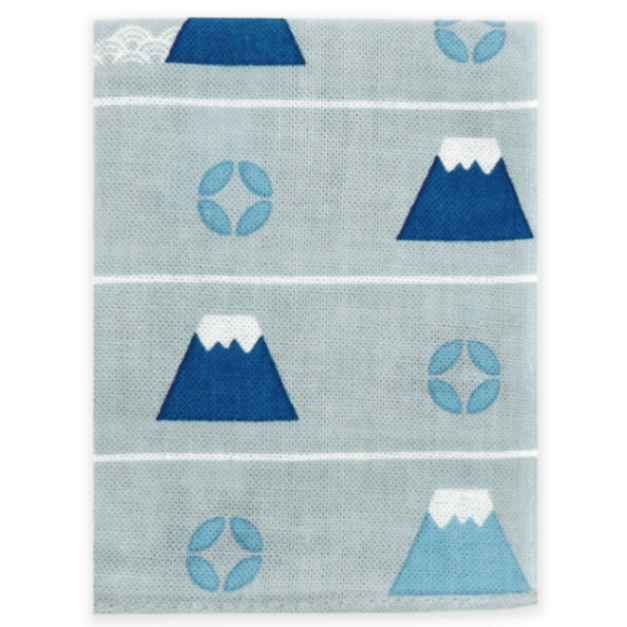 てぬぐいのはんかち　富士山と七宝ならべ