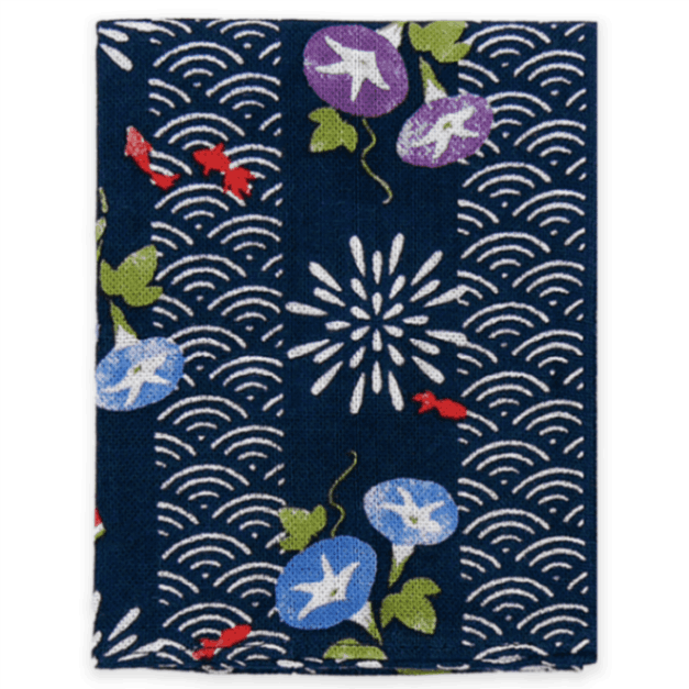 てぬぐいのはんかち　夏青海波