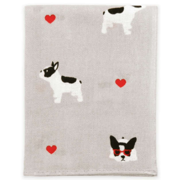 てぬぐいのはんかち　フレンチブルハート