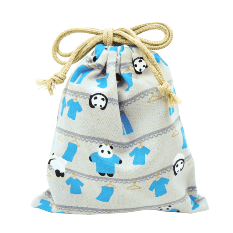 巾着小　お洗濯パンダ