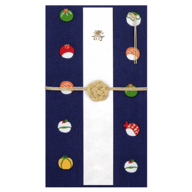 てぬぐいのはんかち　金封　兼用　てまり寿司