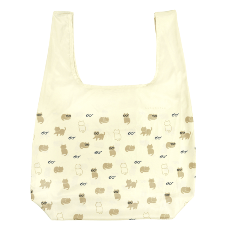 コンパクトエコバッグ　ねこめがね