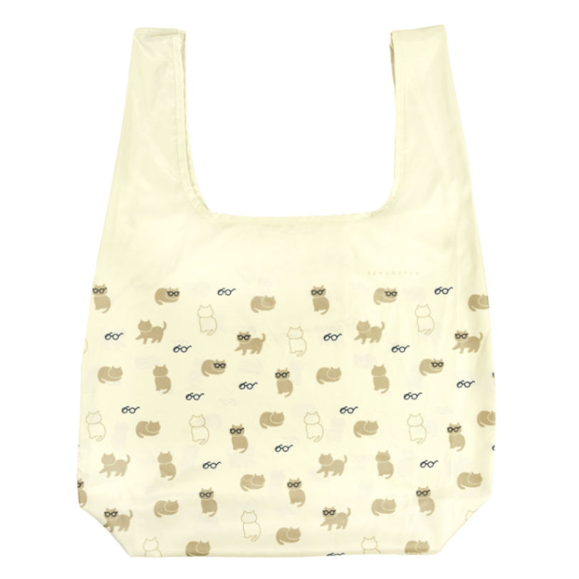 コンパクトエコバッグ　ねこめがね