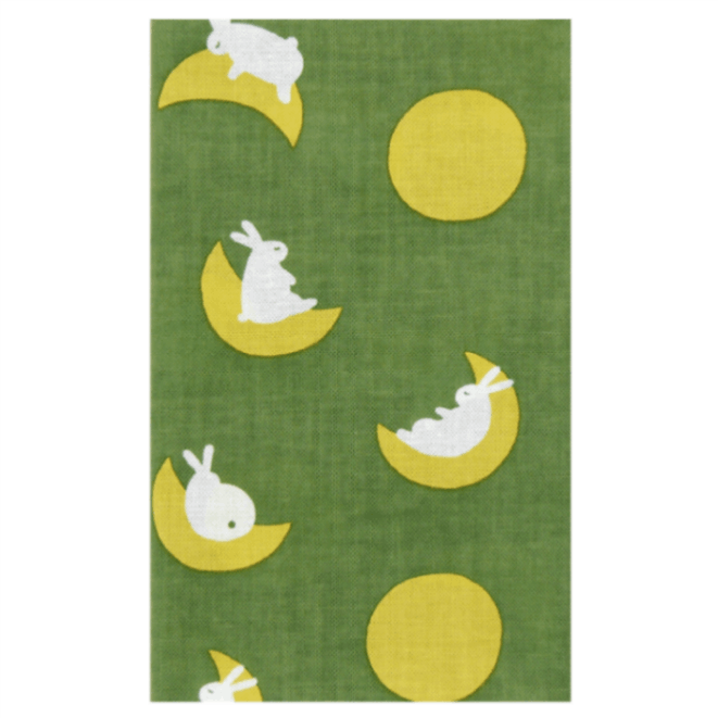 てぬぐい　くつろぎ月うさぎ