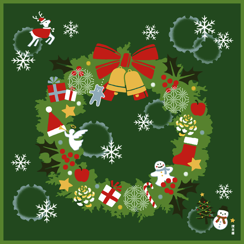 絵小布　クリスマスリース