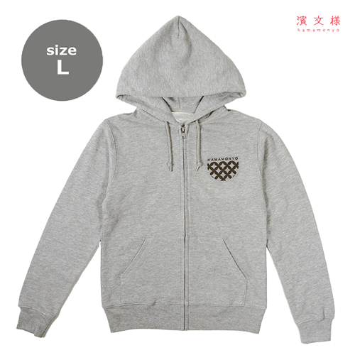 ジップパーカーＬ　SHIPPO　グレー