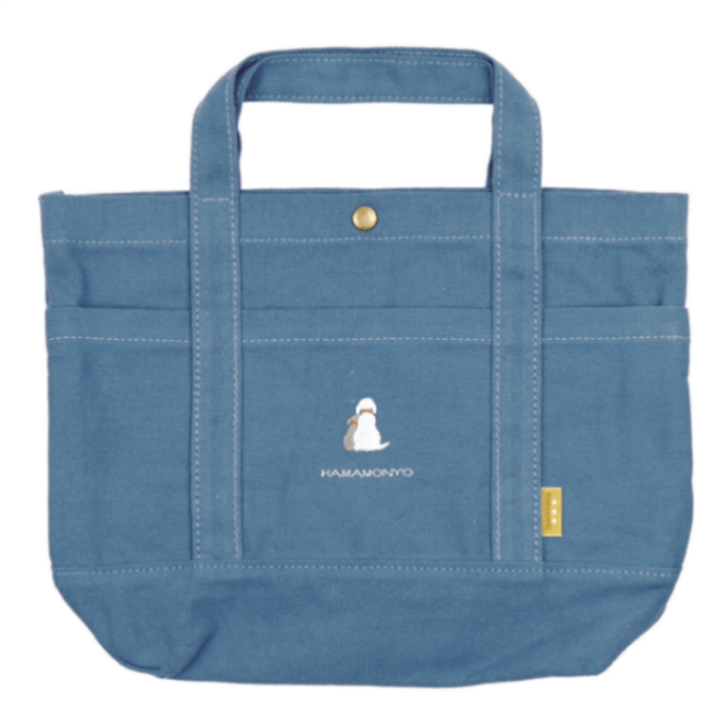 ワンポイント帆布トート　おすわりわんこ