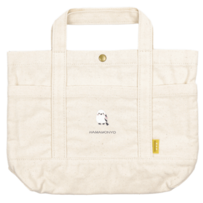 ワンポイント帆布トート　シマエナガ