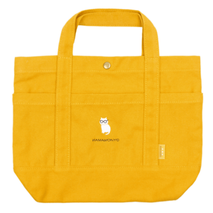 ワンポイント帆布トート　ねこめがね