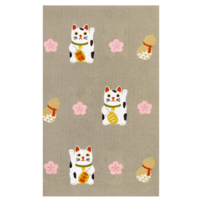 てぬぐい　ほっこり招き猫