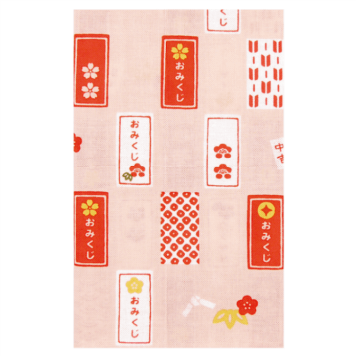 てぬぐい　おみくじならべ