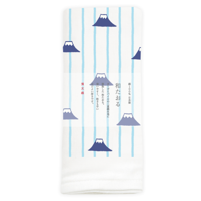 和たおるフェイス　縦縞富士