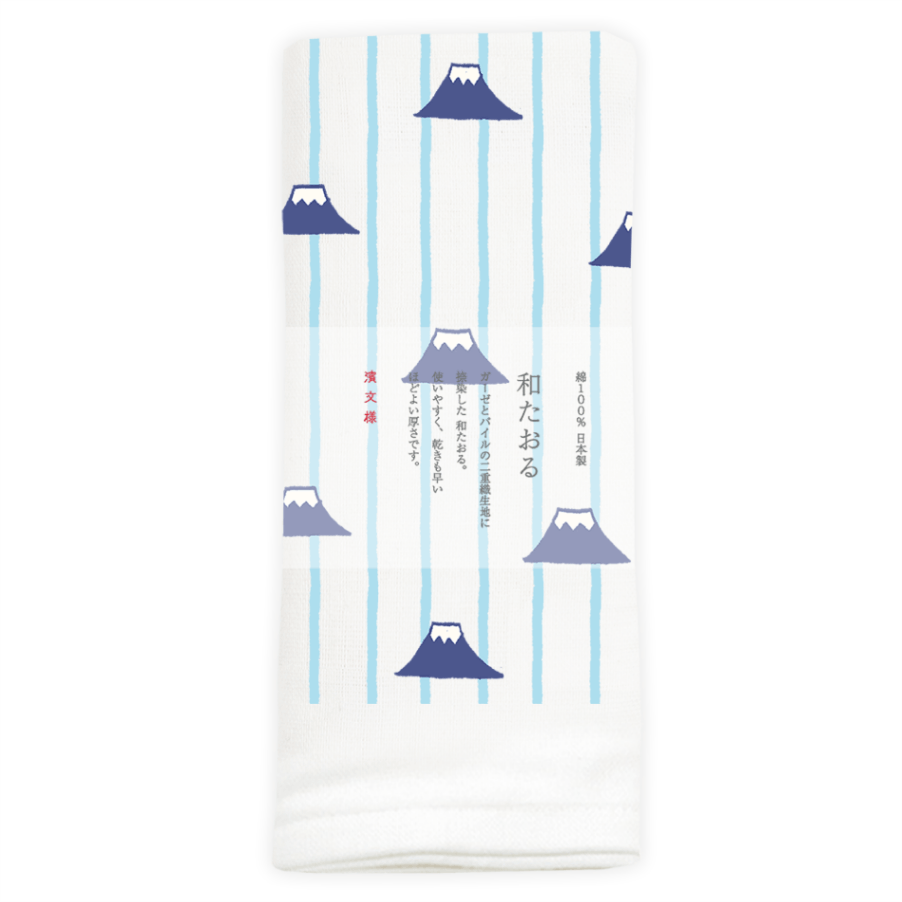 和たおるフェイス　縦縞富士