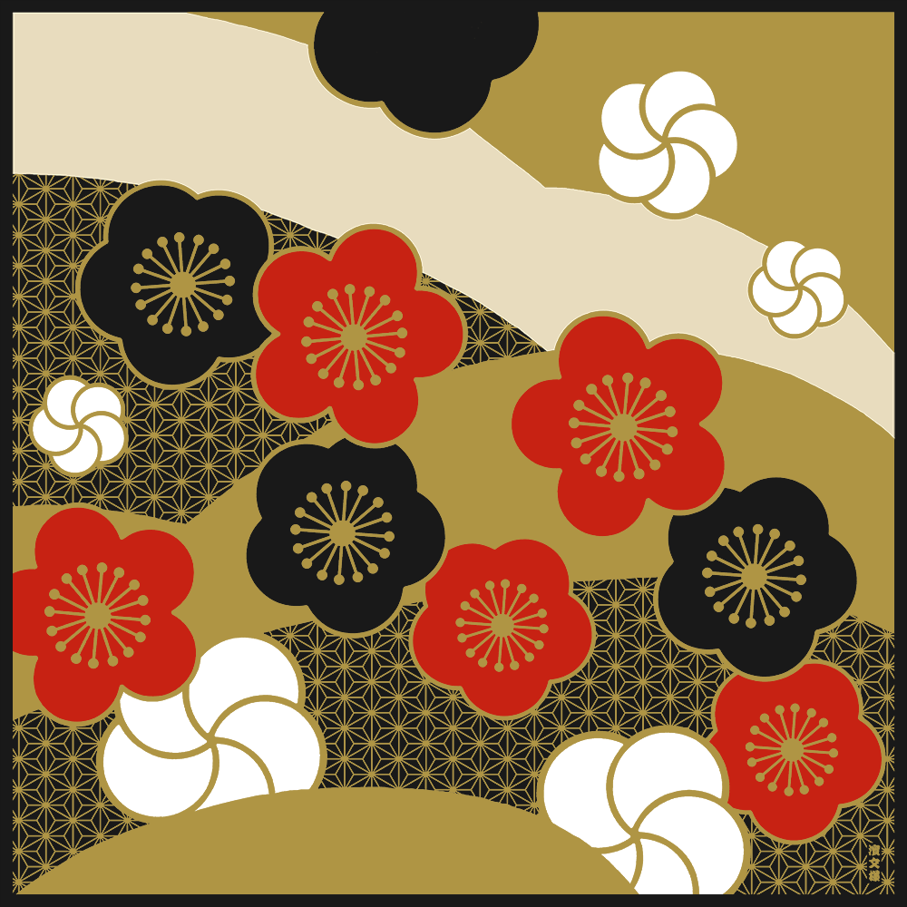絵小布　梅にしき