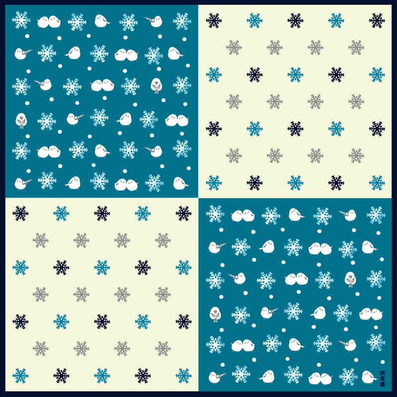 小布　シマエナガと雪