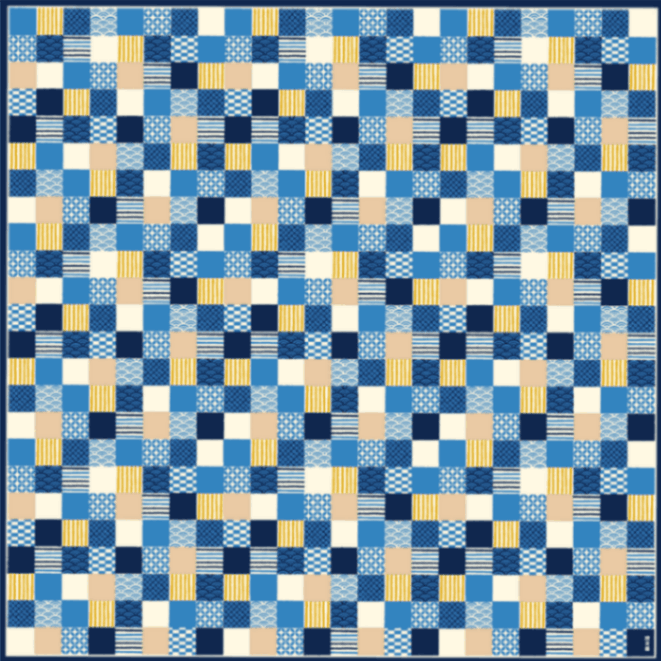 大布　市松小紋あそび