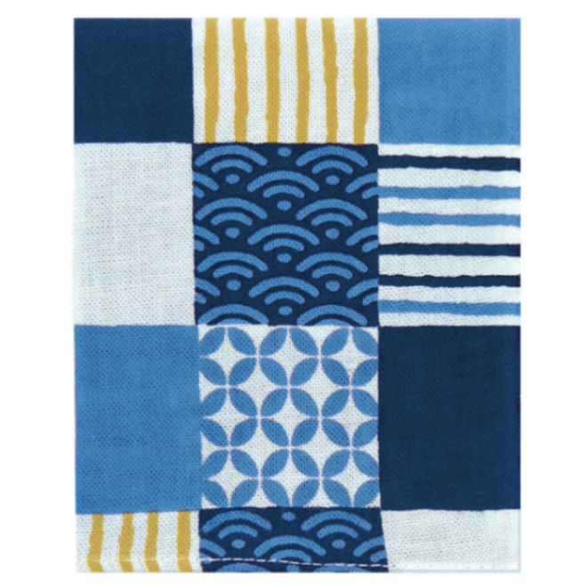 てぬぐいのはんかち　市松小紋あそび