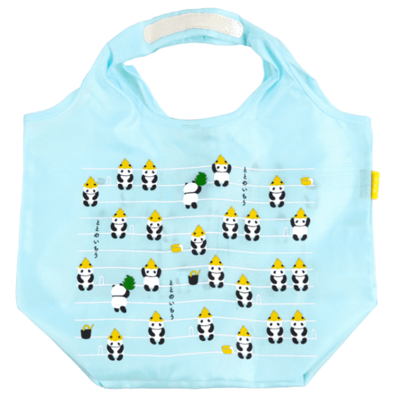 エコトート小　ととのいちうサウナパンダ　スカイブルー