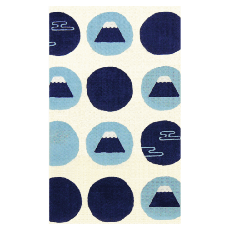 てぬぐい　水玉富士