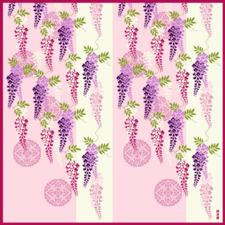 絵小布　乙女藤と紋