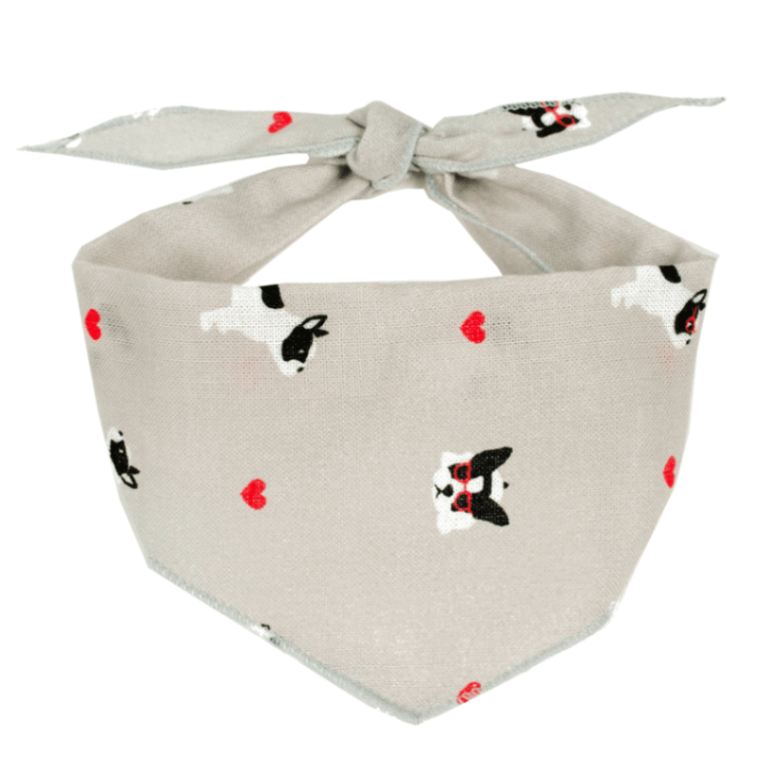 わんにゃんバンダナ　フレンチブルハート