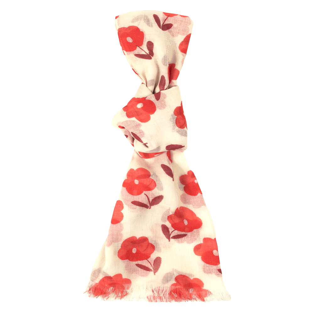 綿ストール　ふわりハナモヨウ