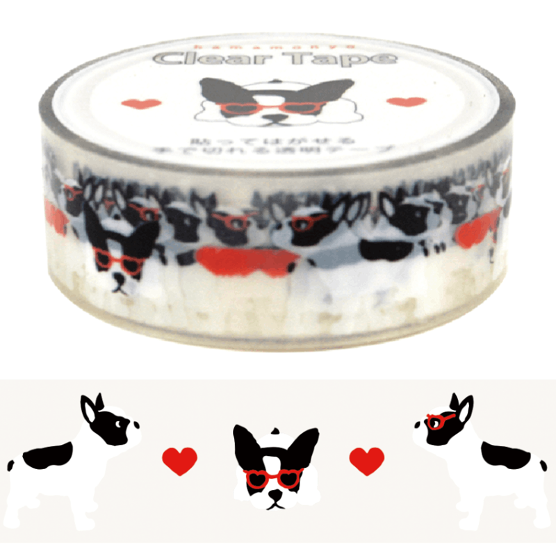 クリアテープ　フレンチブルハート