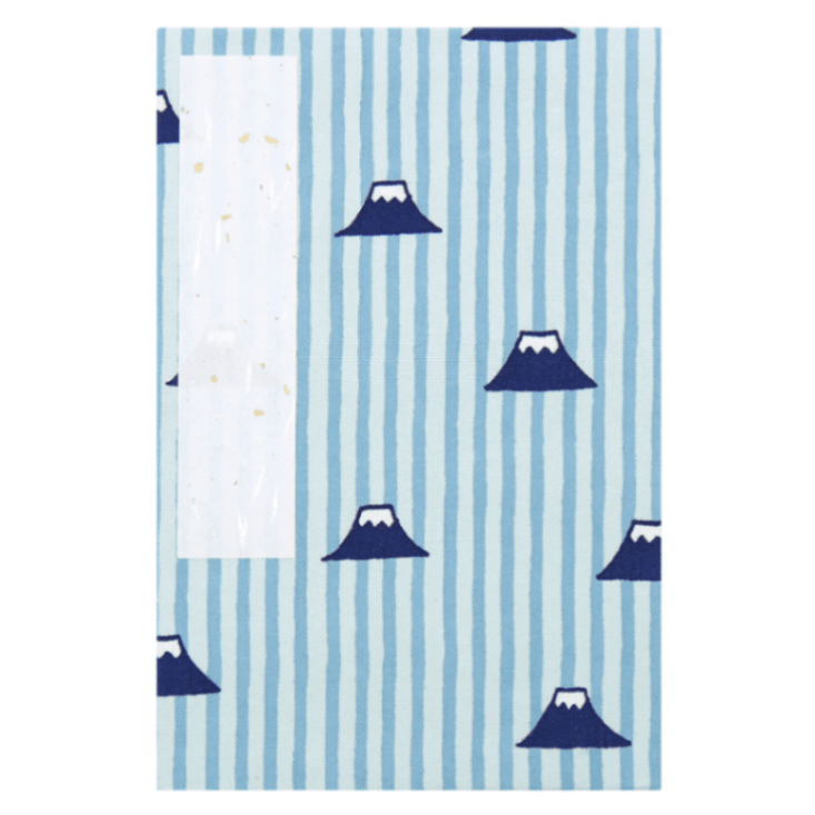 てぬぐい生地の御朱印帳　縦縞富士