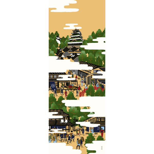【限定販売】絵てぬぐい　江戸城下町