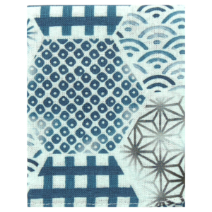 てぬぐいのはんかち　六角にじみ小紋