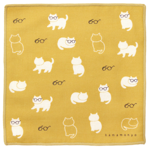 クリーンクロスハンカチ　ねこめがね