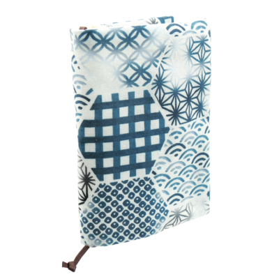 文庫本カバー　六角にじみ小紋