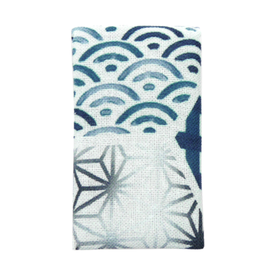 エチケットミラー　六角にじみ小紋