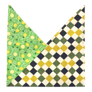 双柄あずま袋　レモン唐草／市松小紋