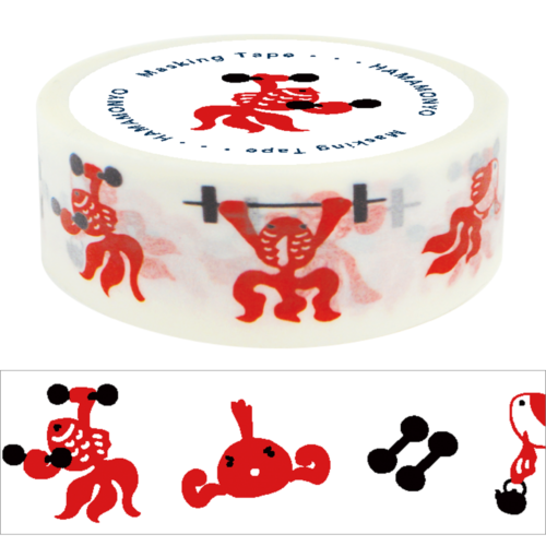 マスキングテープ　筋トレ金魚