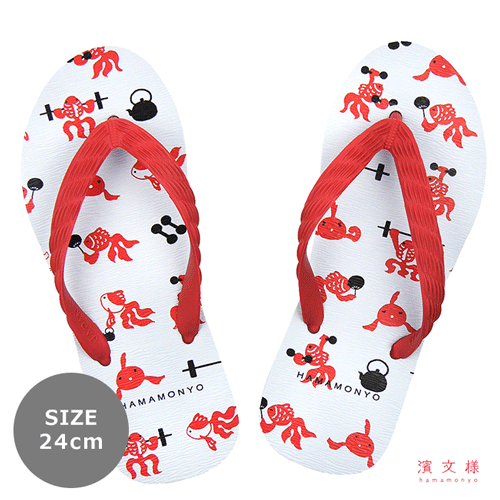 ビーチサンダル（レディース：24cm）筋トレ金魚