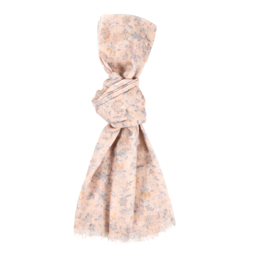 フランス綾ストール　フラワーブルーム　ピンク