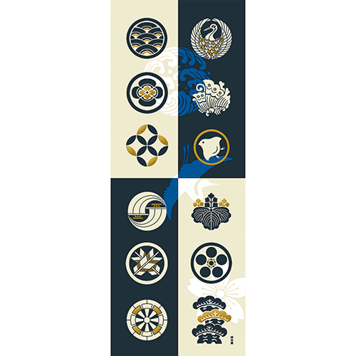 絵てぬぐい　紋飾り