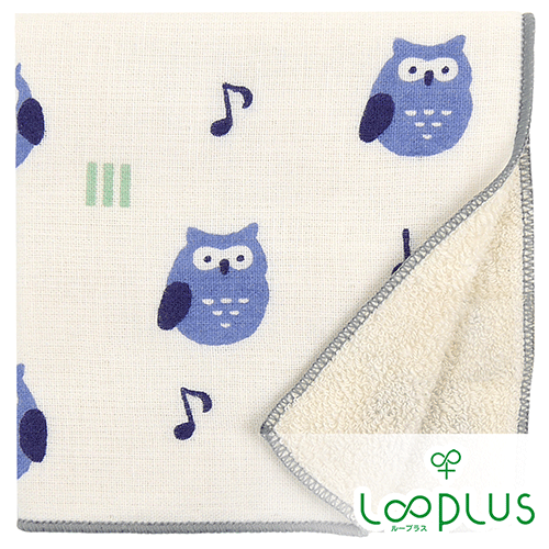 【ループラス】和たおるセミウォッシュ　ミミズクホーホー