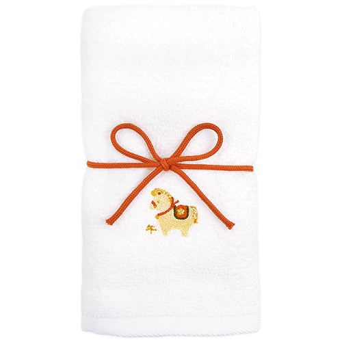 ★干支フェイスタオル　めでた午