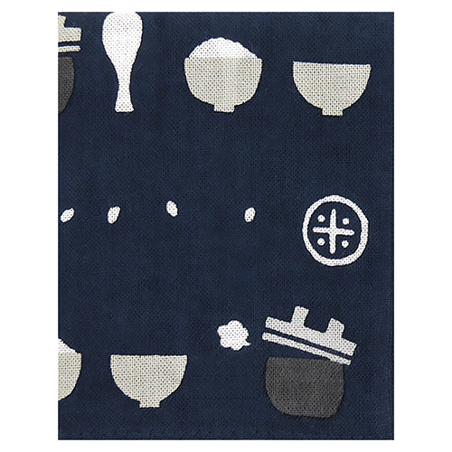 てぬぐいのはんかち　釜炊きご飯